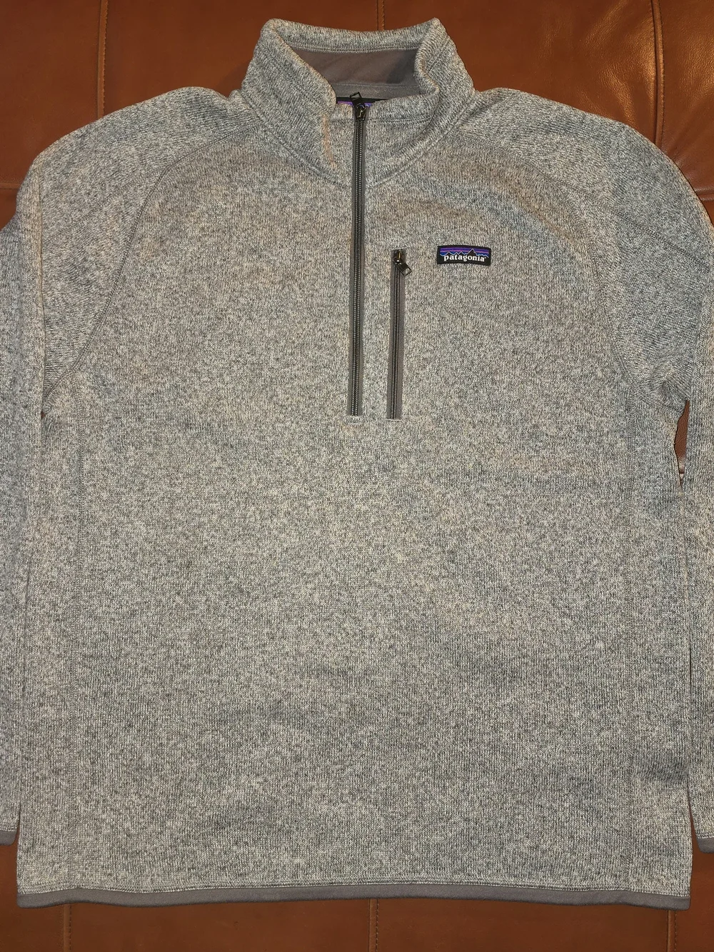 Patagonia Men's Gray Fleece Zip-Up Sweater